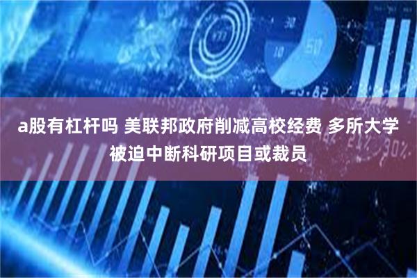 a股有杠杆吗 美联邦政府削减高校经费 多所大学被迫中断科研项目或裁员