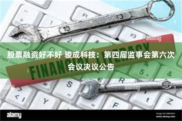 股票融资好不好 骏成科技：第四届监事会第六次会议决议公告