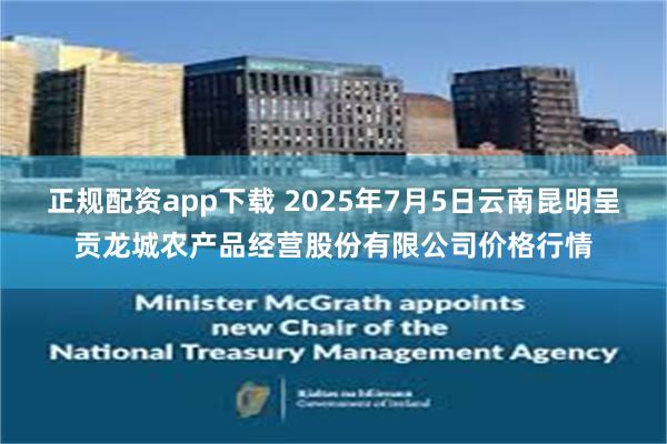 正规配资app下载 2025年7月5日云南昆明呈贡龙城农产品经营股份有限公司价格行情