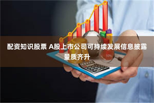 配资知识股票 A股上市公司可持续发展信息披露量质齐升