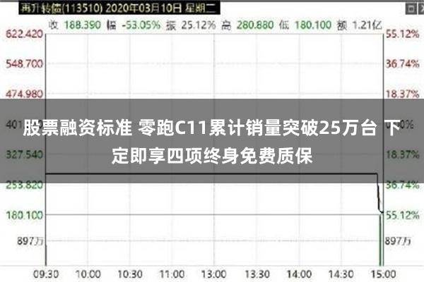股票融资标准 零跑C11累计销量突破25万台 下定即享四项终身免费质保