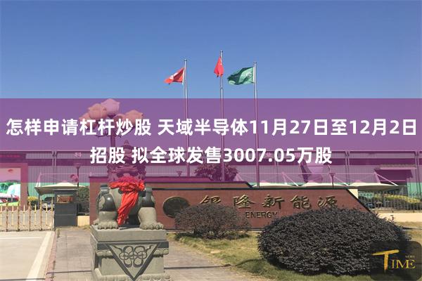 怎样申请杠杆炒股 天域半导体11月27日至12月2日招股 拟全球发售3007.05万股