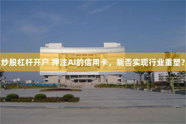 炒股杠杆开户 押注AI的信用卡，能否实现行业重塑？